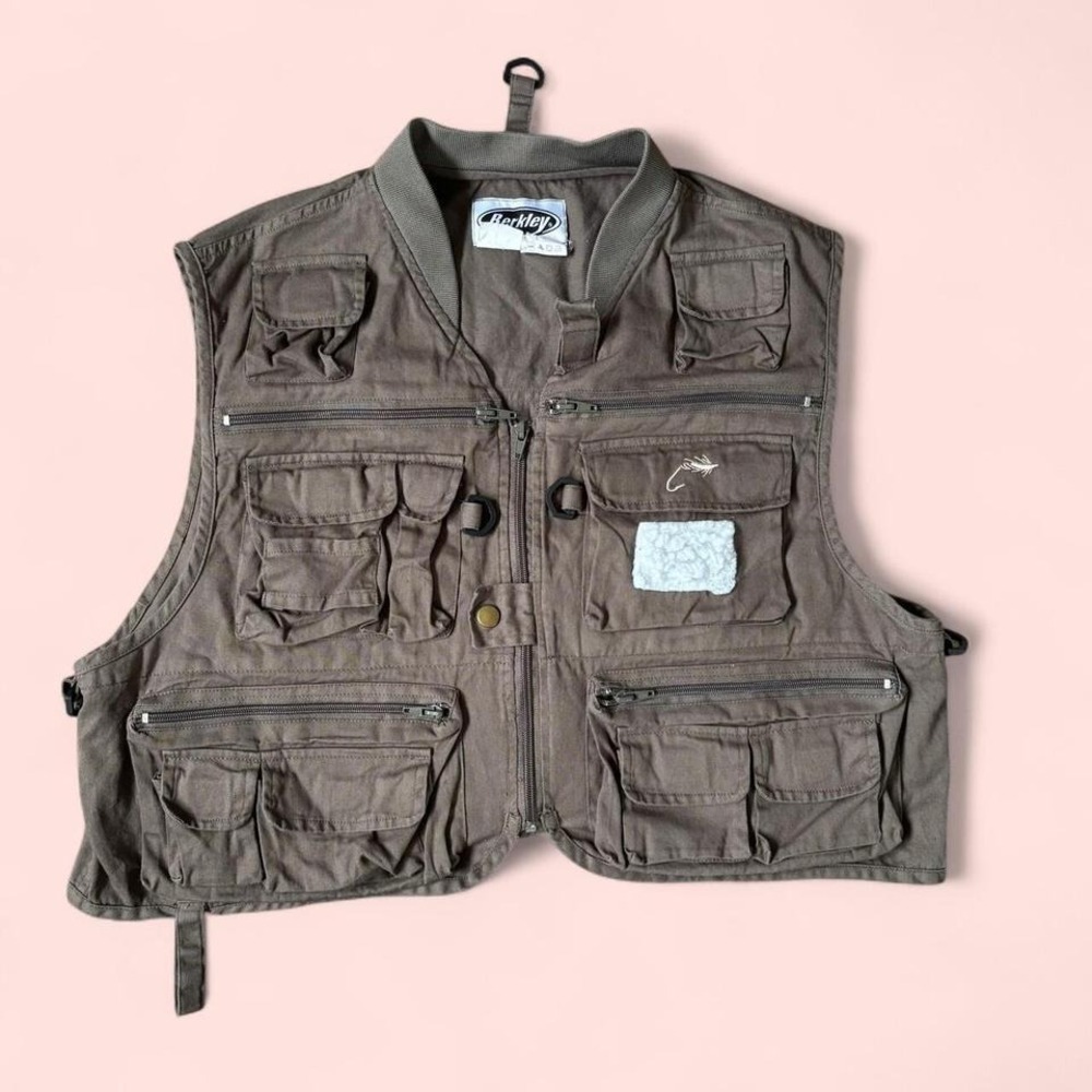 Berkley Fly Fishing Vest Brown Tan Size L